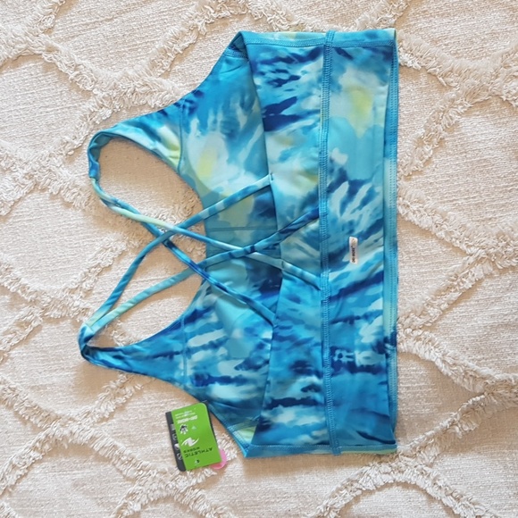 Athletic Works blue and green tie dye dri more sports bra - Picture 2 of 3